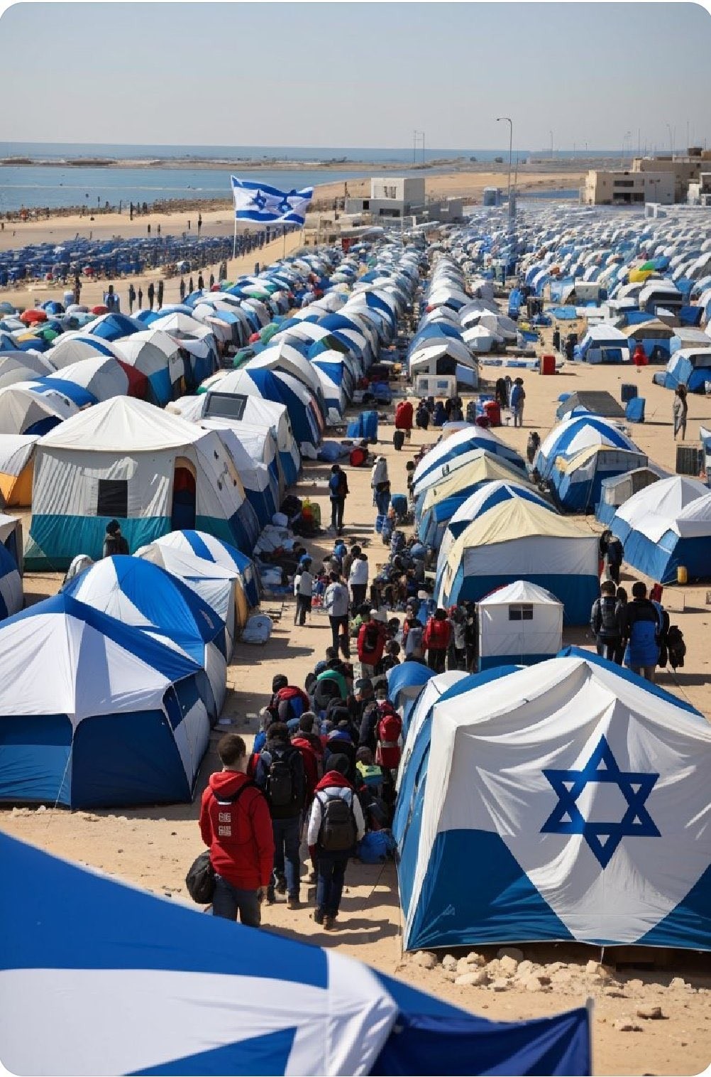 اول مخيم نازحين اسرائيلي في تاريخ الصراع العربي الاسرائيلي